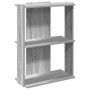 Librería 3 estantes madera ingeniería gris sonoma 60x30x80 cm by , Bookcases and shelves - Ref: Foro24-860261, Price: 43,11 €...