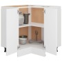 Armario inferior de esquina madera blanco 75,5x75,5x81,5 cm de vidaXL, Armarios de cocina - Ref: Foro24-802489, Precio: 104,7...