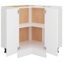 Eckunterschrank aus weißem Holz, 75,5 x 75,5 x 81,5 cm von vidaXL, Küchenschränke - Ref: Foro24-802489, Preis: 101,24 €, Raba...