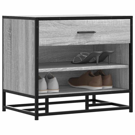 Banco zapatero madera de ingeniería gris sonoma 60x40x53,5 cm by , Benches for halls and storage - Ref: Foro24-849222, Price:...