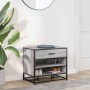 Banco zapatero madera de ingeniería gris sonoma 60x40x53,5 cm by , Benches for halls and storage - Ref: Foro24-849222, Price:...
