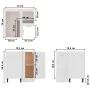 Armario inferior de esquina madera blanco 75,5x75,5x81,5 cm de vidaXL, Armarios de cocina - Ref: Foro24-802489, Precio: 108,8...