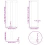 Patas mesa bar forma T 2 uds acero antracita 50x35x(100-101)cm de , Patas para mesas - Ref: Foro24-4013090, Precio: 144,40 €,...