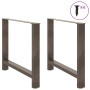 Patas para mesa de centro de acero natural 2 uds 100x(72-73) cm by , Table legs - Ref: Foro24-4013323, Price: 105,89 €, Disco...