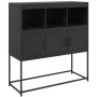 Aparador de acero laminado en frío negro 100,5x39x107 cm von , Sideboards - Ref: Foro24-846590, Preis: 127,66 €, Rabatt: %