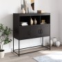 Aparador de acero laminado en frío negro 100,5x39x107 cm de , Aparadores - Ref: Foro24-846590, Precio: 127,57 €