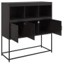 Aparador de acero laminado en frío negro 100,5x39x107 cm von , Sideboards - Ref: Foro24-846590, Preis: 127,66 €, Rabatt: %