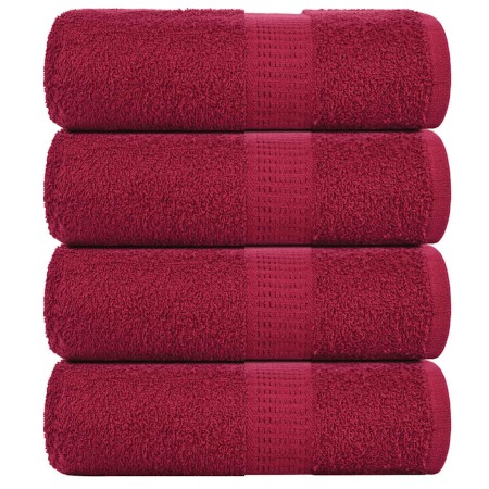 Toallas invitados 4 uds 100% algodón burdeos 30x50 cm 360 gsm by , Towels - Ref: Foro24-136732, Price: 17,99 €, Discount: %
