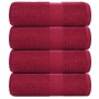 Toallas invitados 4 uds 100% algodón burdeos 30x50 cm 360 gsm by , Towels - Ref: Foro24-136732, Price: 17,99 €, Discount: %