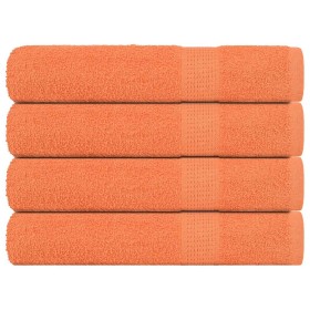 Toallas de sauna 4 uds 100% algodón naranja 80x200 cm 360 gsm de , Toallas - Ref: Foro24-136912, Precio: 48,82 €, Descuento: %