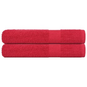Toallas 2 uds rojo 100x200 cm 360 gsm 100% algodón de , Toallas - Ref: Foro24-136938, Precio: 36,64 €, Descuento: %