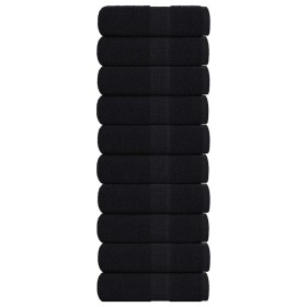 Toallas de jabón 10 uds negro 30x30 cm 360 gsm 100% algodón de , Toallas - Ref: Foro24-136946, Precio: 25,00 €
