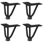Patas de mesa tipo horquilla 4 unidades acero macizo negro 10cm by , Table legs - Ref: Foro24-4012428, Price: 33,63 €, Discou...
