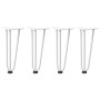 Patas de mesa tipo horquilla 4 uds acero macizo blanco 30 cm by , Table legs - Ref: Foro24-4012437, Price: 47,65 €, Discount: %