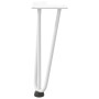 Patas de mesa tipo horquilla 4 uds acero macizo blanco 30 cm by , Table legs - Ref: Foro24-4012437, Price: 47,65 €, Discount: %