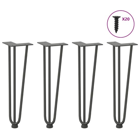 Patas de mesa tipo horquilla 4 uds acero macizo antracita 42 cm von , Tischbeine - Ref: Foro24-4012442, Preis: 50,57 €, Rabat...
