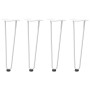 Patas de mesa tipo horquilla 4 uds acero macizo blanco 42 cm by , Table legs - Ref: Foro24-4012421, Price: 49,68 €, Discount: %