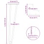 Patas de mesa tipo horquilla 4 uds acero macizo blanco 42 cm by , Table legs - Ref: Foro24-4012421, Price: 49,68 €, Discount: %