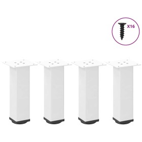 Patas para mesa de centro 4 uds acero blanco 30-32 cm de , Patas para mesas - Ref: Foro24-4012461, Precio: 60,26 €, Descuento: %