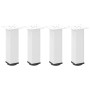 Patas para mesa de centro 4 uds acero blanco 30-32 cm by , Table legs - Ref: Foro24-4012461, Price: 60,26 €, Discount: %