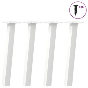 Patas para mesa de centro 4 uds acero blanco 42 cm de , Patas para mesas - Ref: Foro24-4012489, Precio: 42,01 €, Descuento: %