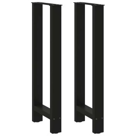 Patas de mesa de centro acero negro 2 uds 50x(100-101) cm de , Patas para mesas - Ref: Foro24-4013340, Precio: 134,83 €, Desc...