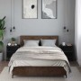 Mesitas de noche 2uds madera ingeniería negro 40x31x50 cm metal by , Nightstands - Ref: Foro24-848700, Price: 64,57 €, Discou...