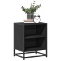 Mesitas de noche 2uds madera ingeniería negro 40x31x50 cm metal by , Nightstands - Ref: Foro24-848700, Price: 64,57 €, Discou...