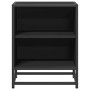 Mesitas de noche 2uds madera ingeniería negro 40x31x50 cm metal by , Nightstands - Ref: Foro24-848700, Price: 64,57 €, Discou...