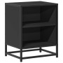 Mesitas de noche 2uds madera ingeniería negro 40x31x50 cm metal by , Nightstands - Ref: Foro24-848700, Price: 64,57 €, Discou...