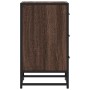 Mesita noche madera ingeniería roble marrón 40x34,5x60cm metal by , Nightstands - Ref: Foro24-848723, Price: 63,15 €, Discoun...