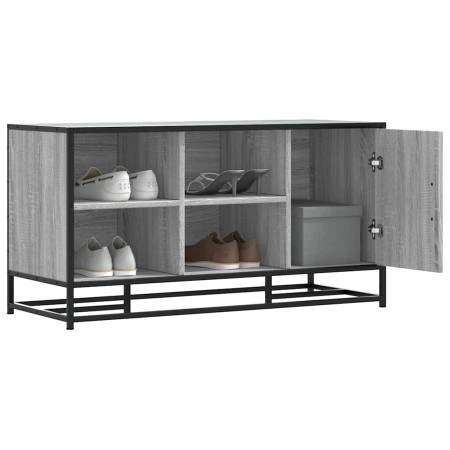 Banco zapatero madera de ingeniería gris sonoma 100x40x53,5 cm by , Benches for halls and storage - Ref: Foro24-849217, Price...
