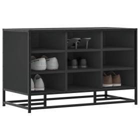 Banco zapatero madera de ingeniería y metal negro 84x40x53,5 cm von , Bänke für Hallen und Lager - Ref: Foro24-849229, Preis:...