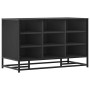 Banco zapatero madera de ingeniería y metal negro 84x40x53,5 cm by , Benches for halls and storage - Ref: Foro24-849229, Pric...