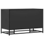 Banco zapatero madera de ingeniería y metal negro 84x40x53,5 cm by , Benches for halls and storage - Ref: Foro24-849229, Pric...