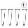 Patas mesa tipo horquilla 4uds acero macizo acero natural 42 cm by , Table legs - Ref: Foro24-4012423, Price: 47,50 €, Discou...
