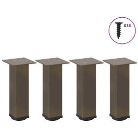 Patas para mesa de centro 4 uds acero acero natural 30-32 cm by , Table legs - Ref: Foro24-4012463, Price: 67,31 €, Discount: %