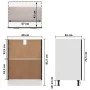 Armario inferior de cocina ingeniería negro 60x46x81,5 cm de vidaXL, Armarios de cocina - Ref: Foro24-801189, Precio: 96,23 €...