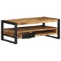 Mesa de centro de madera maciza de mango rugosa 90x50x36 cm by , Coffee table - Ref: Foro24-4013557, Price: 207,72 €, Discoun...