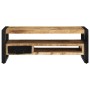 Mesa de centro de madera maciza de mango rugosa 90x50x36 cm by , Coffee table - Ref: Foro24-4013557, Price: 207,72 €, Discoun...