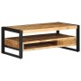 Mesa de centro de madera maciza de mango rugosa 90x50x36 cm by , Coffee table - Ref: Foro24-4013557, Price: 207,72 €, Discoun...