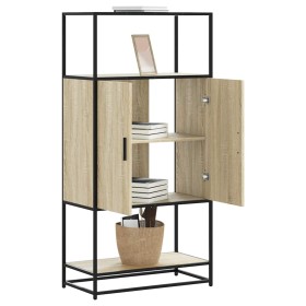 Aparador alto madera de ingeniería y metal Sonoma 68x35x139 cm von , Sideboards - Ref: Foro24-849040, Preis: 95,84 €, Rabatt: %