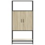 Aparador alto madera de ingeniería y metal Sonoma 68x35x139 cm de , Aparadores - Ref: Foro24-849040, Precio: 95,75 €