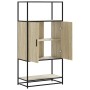 Aparador alto madera de ingeniería y metal Sonoma 68x35x139 cm von , Sideboards - Ref: Foro24-849040, Preis: 95,84 €, Rabatt: %