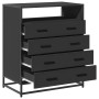 Cajonera de madera contrachapada negro 70x41x83,5 cm de , Cajoneras - Ref: Foro24-849089, Precio: 118,35 €, Descuento: %