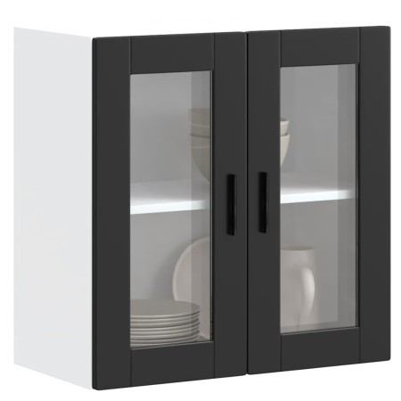 Armario de pared para cocina con puerta de cristal Porto negro von , Küchenschränke - Ref: Foro24-854148, Preis: 71,00 €, Rab...