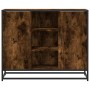 Aparador madera de ingeniería roble ahumado 92x35x76 cm by , Sideboards - Ref: Foro24-849016, Price: 85,44 €, Discount: %