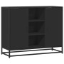 Aparador de madera de ingeniería negro 92x35x76 cm by , Sideboards - Ref: Foro24-849014, Price: 88,25 €, Discount: %
