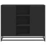 Aparador de madera de ingeniería negro 92x35x76 cm de , Aparadores - Ref: Foro24-849014, Precio: 88,39 €