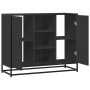 Aparador de madera de ingeniería negro 92x35x76 cm by , Sideboards - Ref: Foro24-849014, Price: 88,25 €, Discount: %